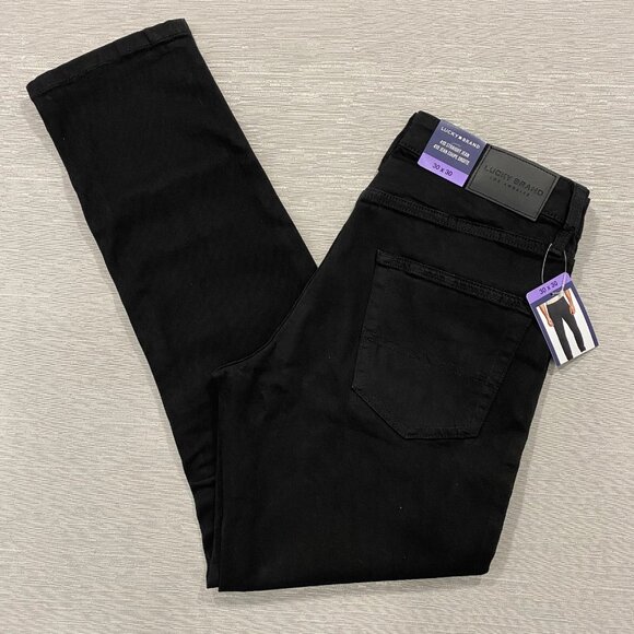 Lucky Brand 410 Jeans Mens 30 x 30 Black Denim Pants Straight Leg - Picture 4 of 14